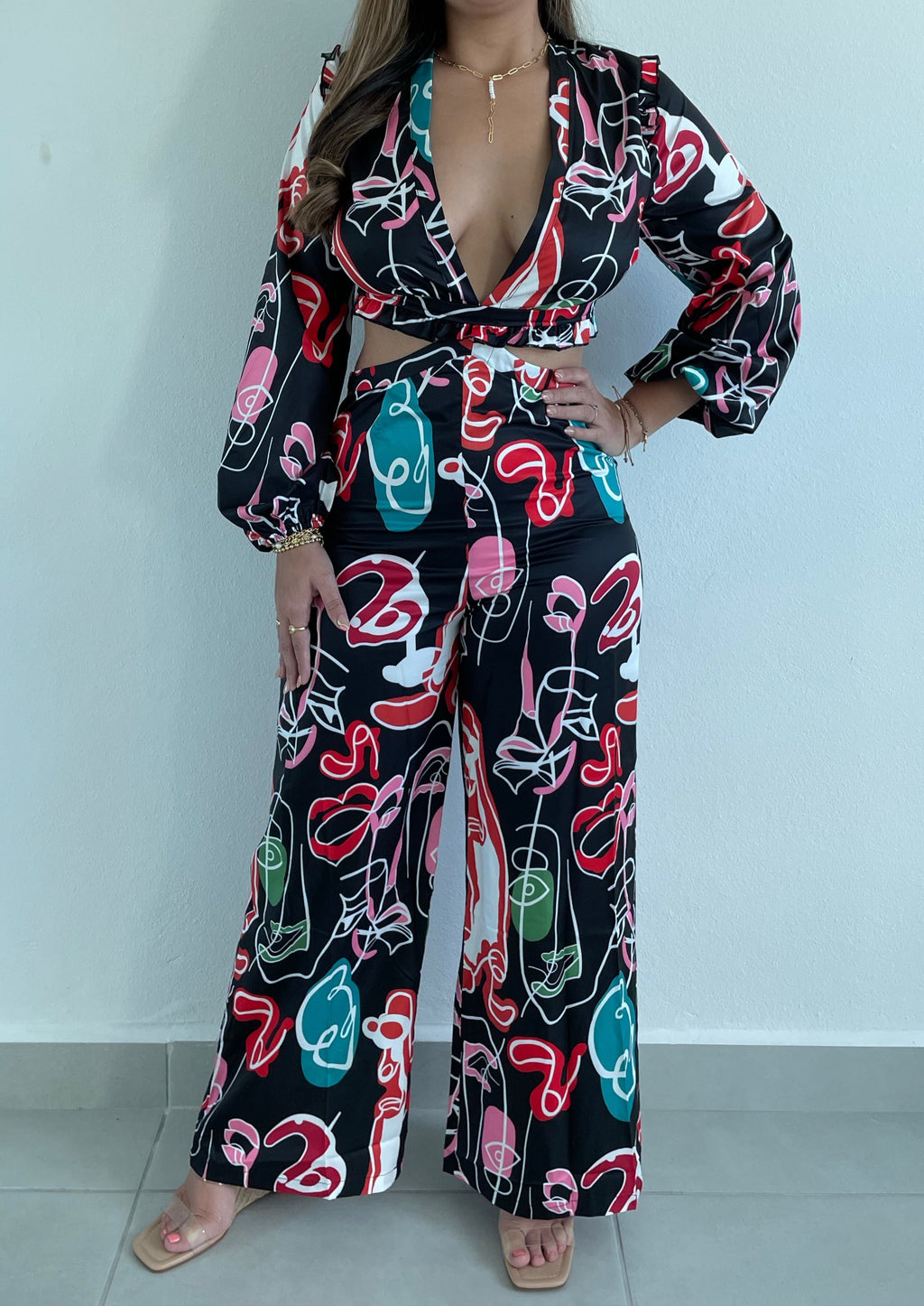 Abstract Face Jumpsuit