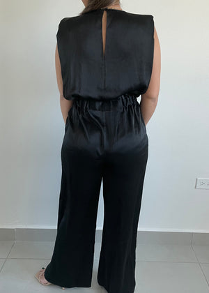 Black Padded Jumpsuit