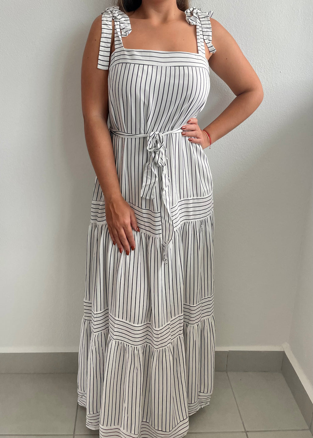 Mix Stripe Maxi Dress