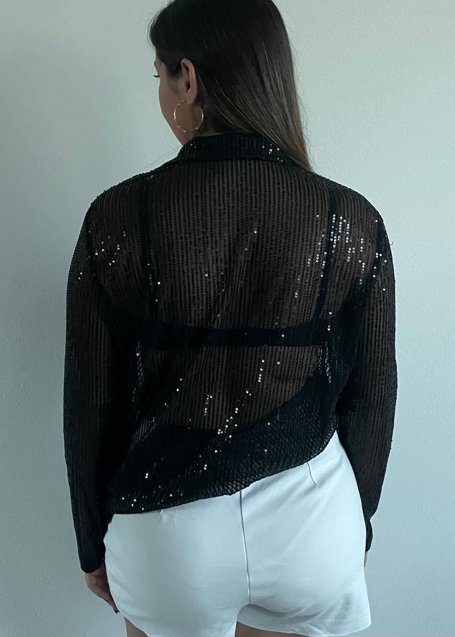 Black Sequin Top