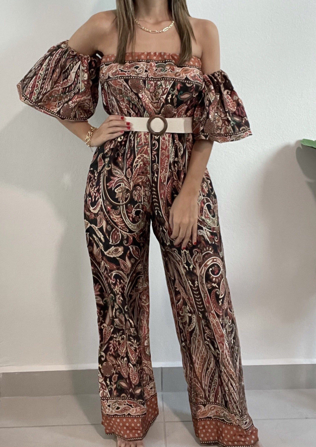 Fall Printed Jumpsuit