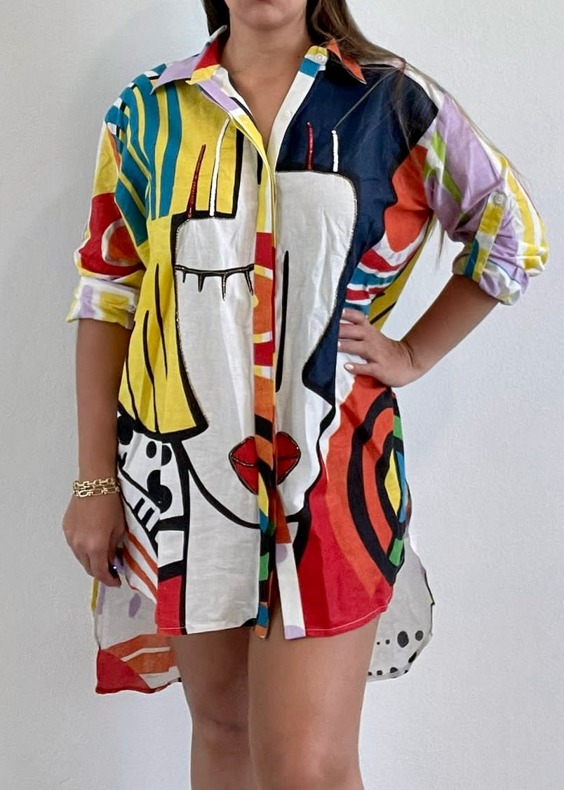 Colorful Face Dress